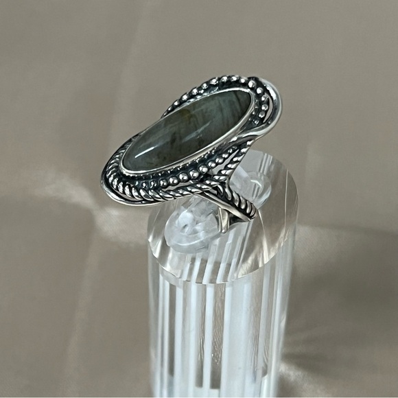 Carolyn Pollack CP Relios Southwest Sterling Silver 925 Labradorite? Ring Size 8 - Picture 2 of 14
